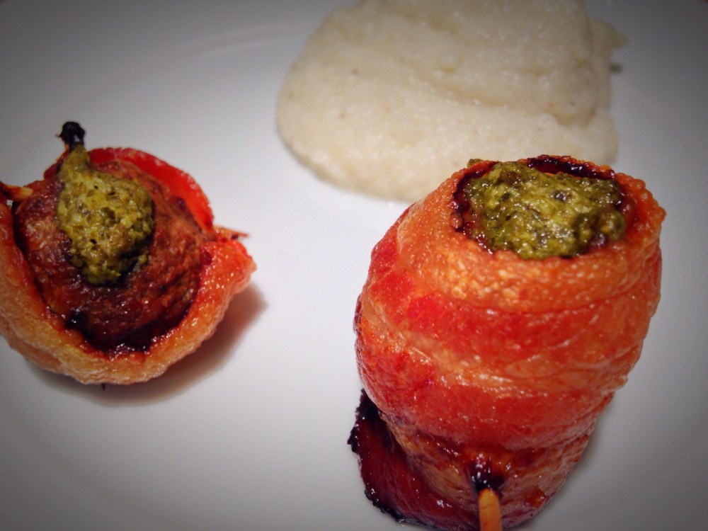 meatball and mashed cauliflower